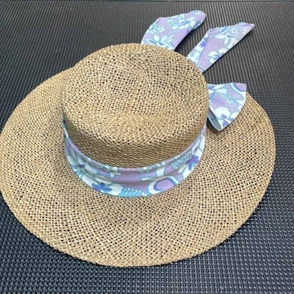 Hawaiian Headwear Straw Bow Summer Hat